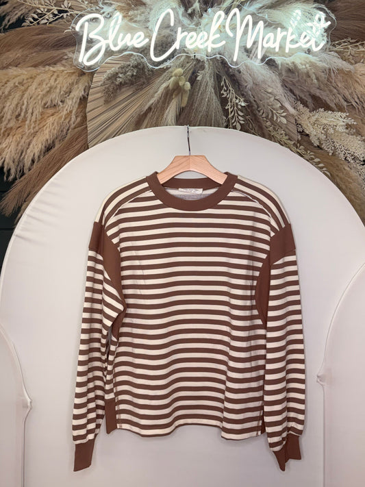 COCOA STRIPED LS