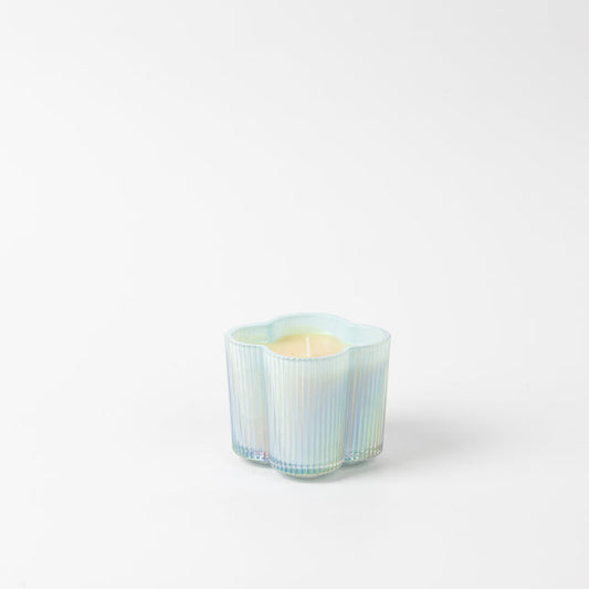 BLUE QUATREFOIL CANDLE